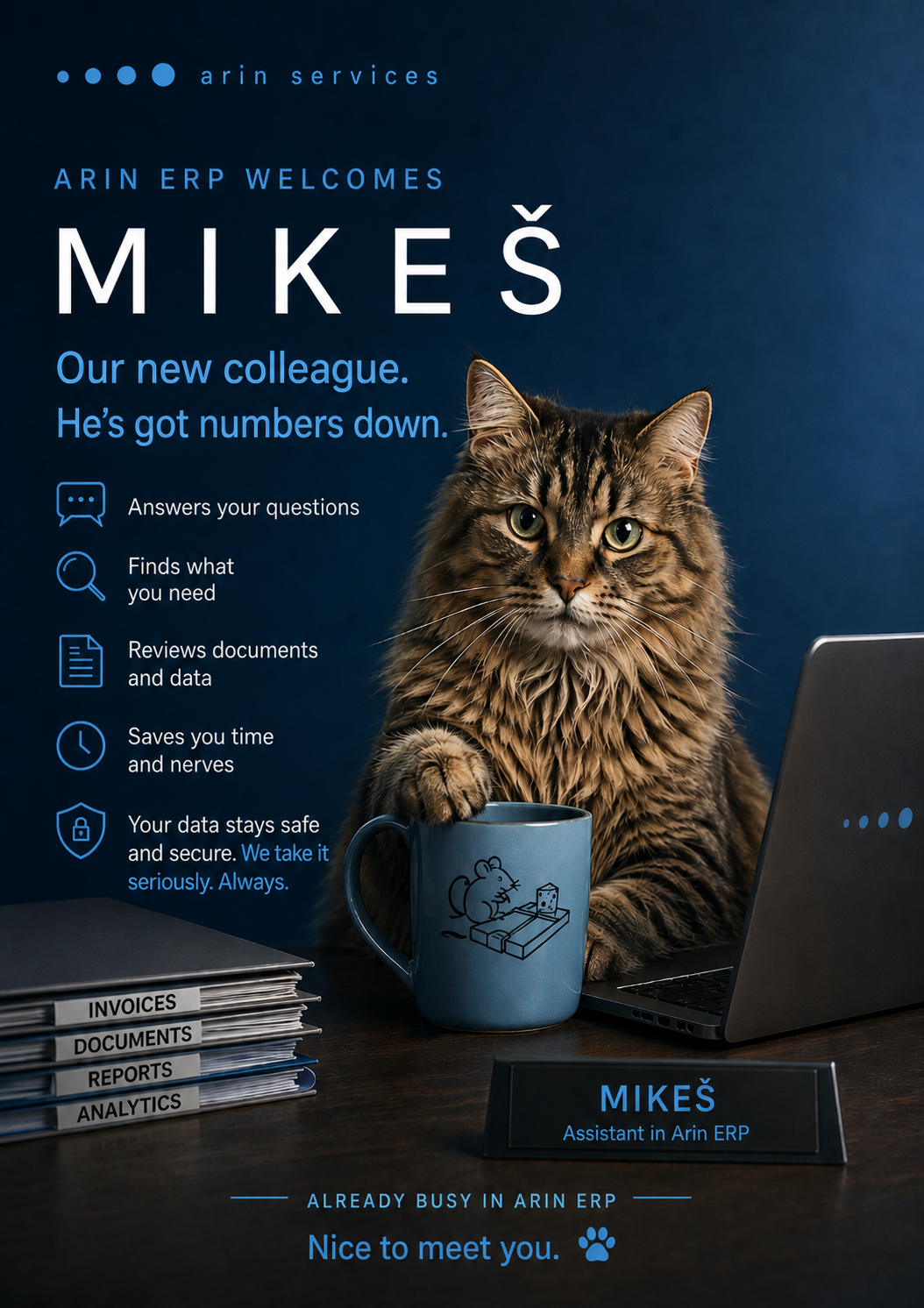 Mikeš coming soon to Arin – AI chat for faster accounting work